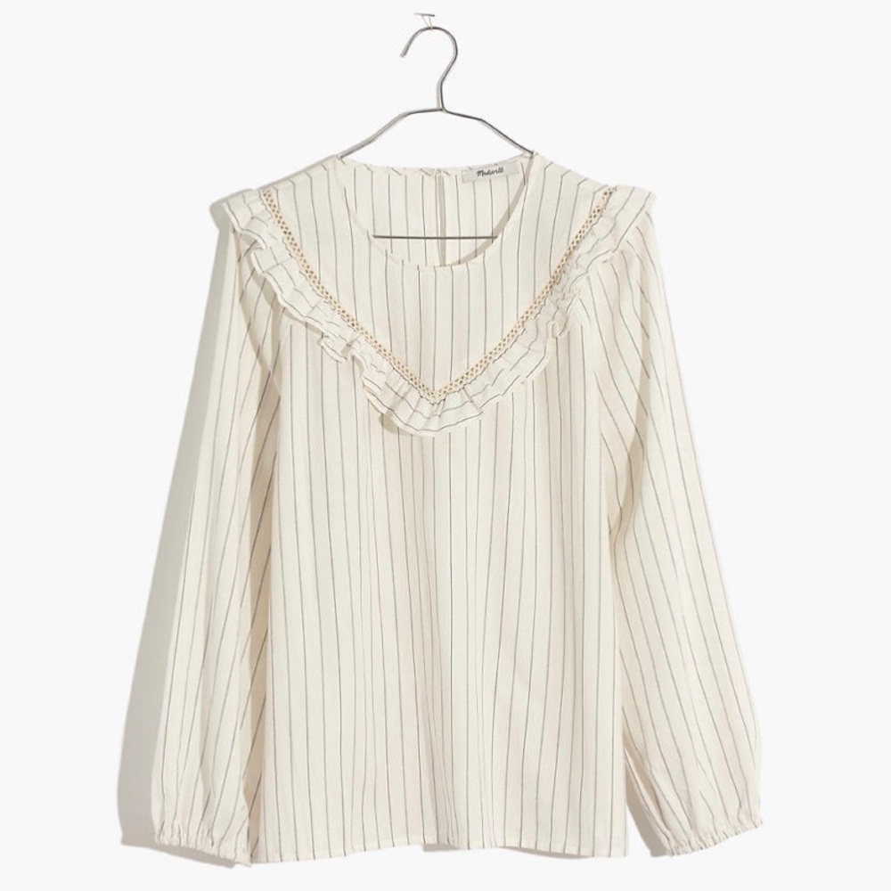 Madewell Ruffle-Yoke Prairie Top